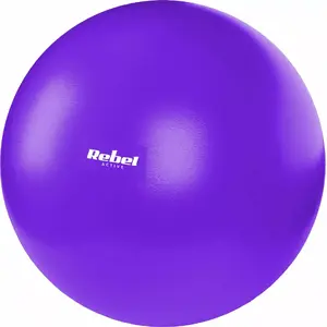 Мяч тренировочный Rebel Mini 25 см для пилатеса и реабилитации с ручным насосом, фиолетовый