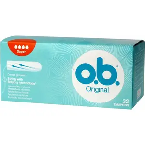 Тампоны O.B. Original Super — 32 шт., без аппликатора, высокая впитываемость
