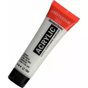 Akrila krāsa tūbiņā Artequipment Amsterdam Standard Series 20 ml — Zinc White 104