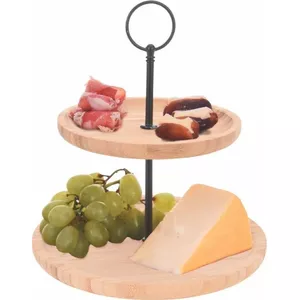 Wooden 2-Tier Cake Stand Excellent Houseware Patera 150108 — universal dessert display