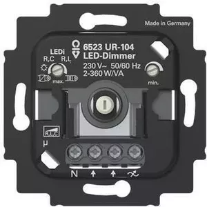 LED dimmer busch-jaeger BJ LED-Dimmer 2+3 wire 6523 UR-104m with neutral terminal