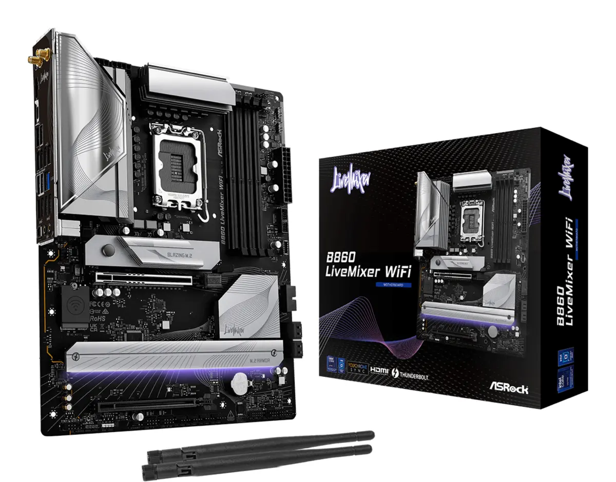 ASROCK B860 LiveMixer WiFi ATX mātesplate