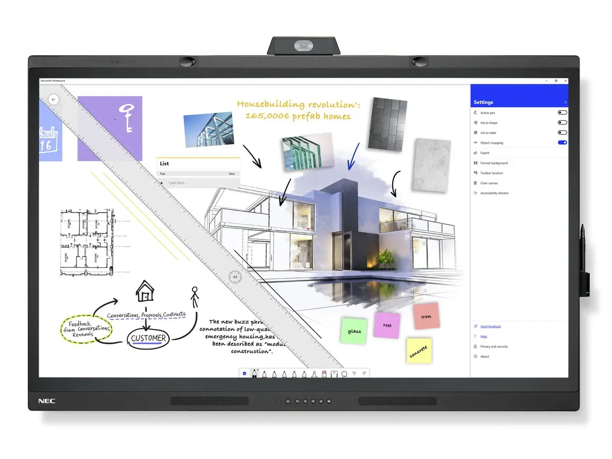 Интерактивная доска SHARP NEC WD551 55" Сенсорная Photo 2