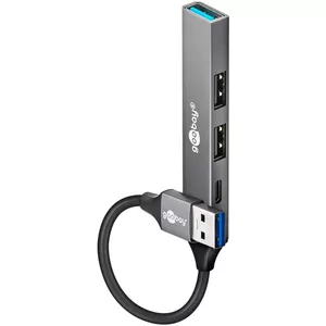 USB хаб Goobay 74458 USB 2.0 Type-A 5000 Mbit/s Светло-серый