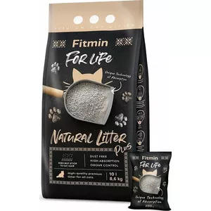 Clumping Cat Litter FITMIN For Life Natural 10 L – natural composition, 10 liters