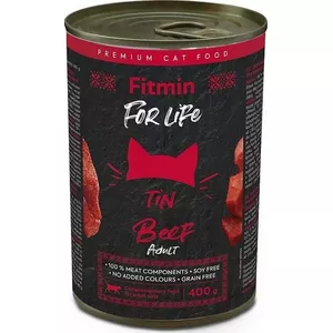 FITMIN For Life Mitrā kaķu barība ar liellopu gaļu 400g