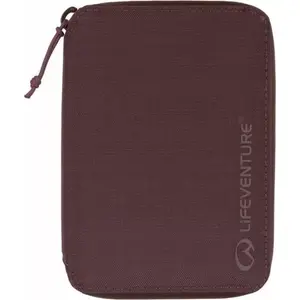 Travel wallet LIFEVENTURE RFID Mini Travel Wallet Recycled Plum — compact RFID-blocking passport and card holder