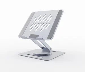 Gembird NBS-DR1-01 Laptop Stand Grey Stainless Steel 360-Degree Rotation up to 15.6 Inch