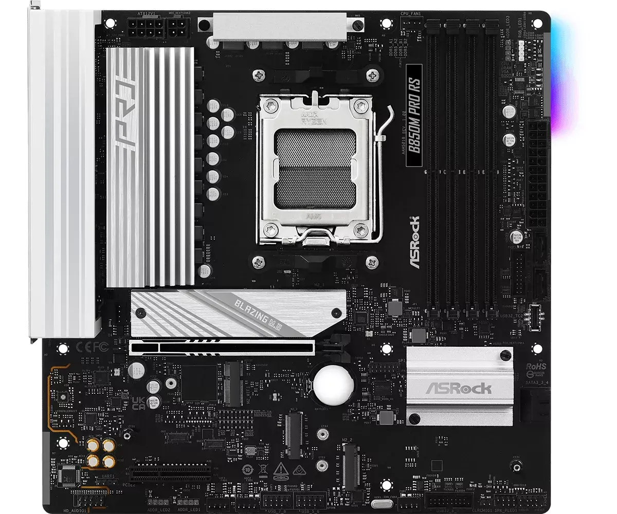 ASRock B850M Pro RS microATX Socket AM5 mātesplate Photo 2