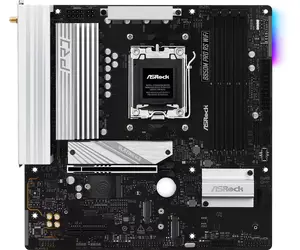 Motherboard ASRock B850M Pro RS WiFi — AMD B850, Socket AM5, microATX, DDR5, 4 DIMM, 256GB, Wi‑Fi 6E, 2.5Gb LAN, 3x M.2