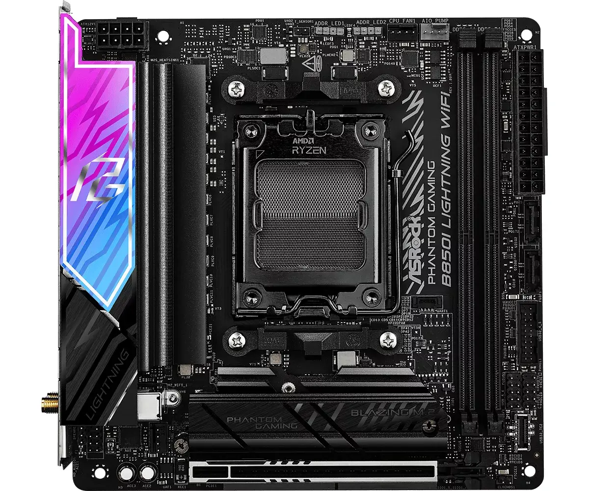 Материнская плата Asrock Phantom Gaming B850I Lightning WiFi, 90-MXBQR-A0UAYZ Photo 2