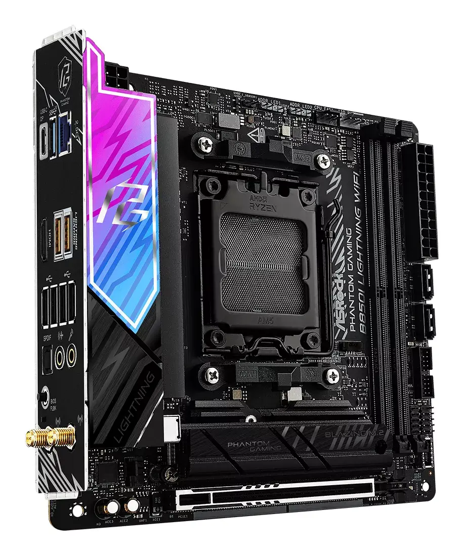 Материнская плата Asrock Phantom Gaming B850I Lightning WiFi, 90-MXBQR-A0UAYZ Photo 3