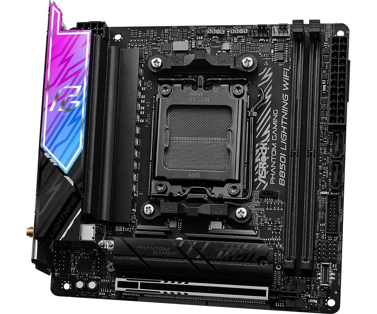 Материнская плата Asrock Phantom Gaming B850I Lightning WiFi, 90-MXBQR-A0UAYZ Photo 4