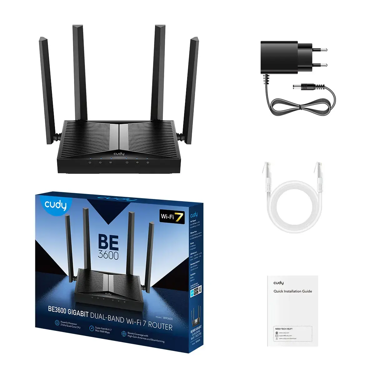 Cudy WR3600 tabletop router Wi‑Fi 7 Photo 3