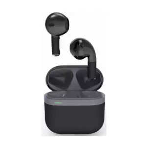 Bluetooth-наушники GEMBIRD TWS-02-BK, внутриканальные TWS, черно-серые, до 5 ч воспроизведения, микрофон, зарядный кейс
