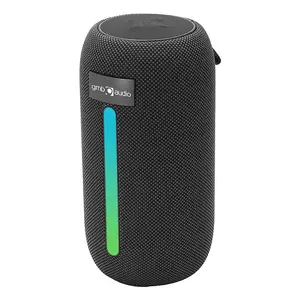 Mono portable speaker Gembird SPK-BT-LED-07, 5 W RMS, Bluetooth, MicroSD, black, cylindrical (6.6 cm driver)
