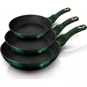 Frying pan set Berlinger Haus Emerald 20/24/28 cm — three non-stick pans