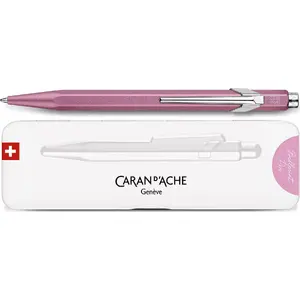Кнопочный выдвижной шариковый пишущий инструмент Caran d`Arche 849 COLORMAT-X, синяя паста, 1 шт.
