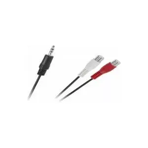 Audio adapter Lider KPO2906 — 3.5mm jack to 2× RCA (cinch), black