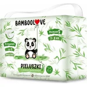 Autiņbiksītes Bamboolove S (3–8 kg) ar bambusa šķiedru, 25 gab.