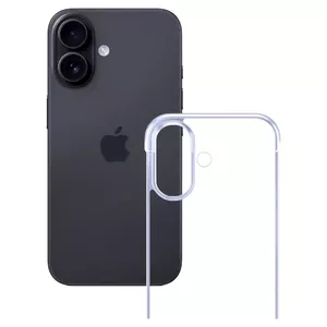 Protective clear phone case 3MK Just20g for Apple iPhone 16 — ultra-light 20 g, slim transparent design