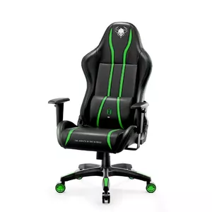 Ergonomisks krēsls Diablo Chairs X-ONE 2.0 NORMAL melni‑zaļš — regulējama augstuma, jostasvietas atbalsts