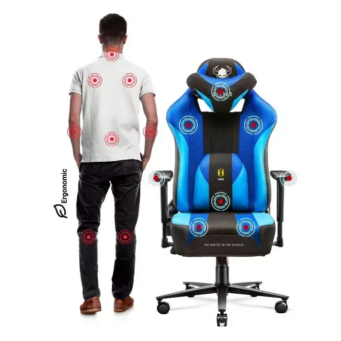 Spēļu krēsls Diablo Chairs X-PLAYER 2.0 Frost Black Photo 8