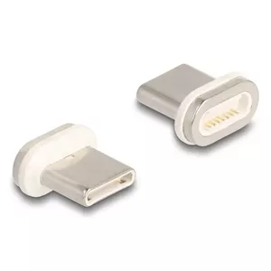 DeLOCK 66588 cable gender changer magnet USB C Gold White
