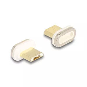Cable Gender Changer DeLOCK 66575 Magnet USB Micro-B Gold White