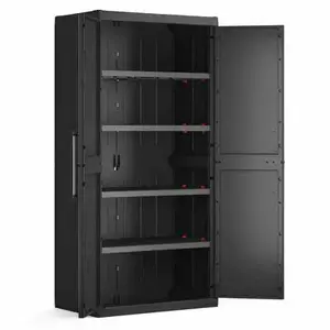Шкаф Keter Detroit XL 89 x 182 x 54 см — Пластиковый шкаф для хранения, уличный/внутренний