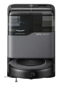 Eufy Omni C20 Black Robot Vacuum Cleaner with Wet&Dry Functionality, 7000 Pa Suction Power, Bagless Design, and 180 min Runtime