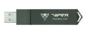 External SSD PATRIOT PVP30 1 TB, USB Type-A & Type-C, 3.2 Gen 2, 1000 MB/s, Zinc housing, Black