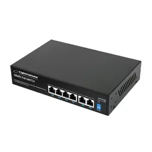 PoE switch ESPERANZA ENS105 — 6-port 10/100 Mbps, 4 PoE ports, 60W total PoE power
