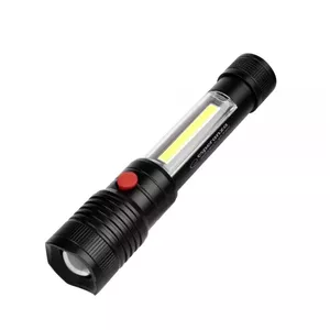 Hand flashlight ESPERANZA Apate Black LED 2 lamps 3W, 17 cm, 2500 lm, zoom, waterproof