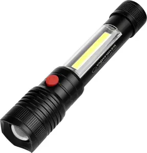 Hand flashlight ESPERANZA Apate Black LED 2 lamps 3W, 17 cm, 2500 lm, zoom, waterproof