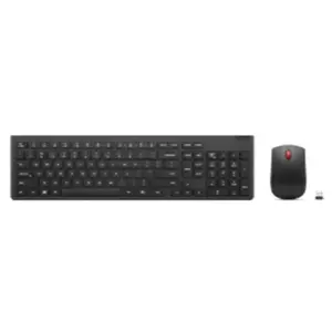 Lenovo Essential Wireless Keyboard and Mouse Combo Gen2 komplekts, pilna izmēra tastatūra, franču izkārtojums, melns