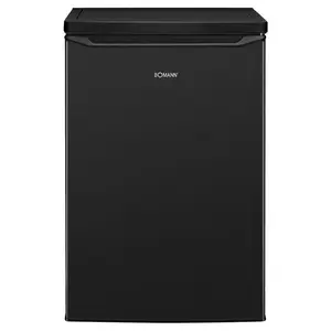 Freestanding combi-fridge BOMANN KS 7251, 109 L (95 L fridge + 14 L freezer), black, C-class, 550×580×850 mm