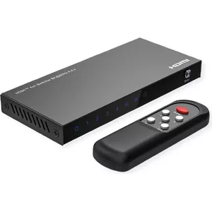Secomp HDMI switch 14.01.3587 — 4‑port 8K 60Hz HDMI selector