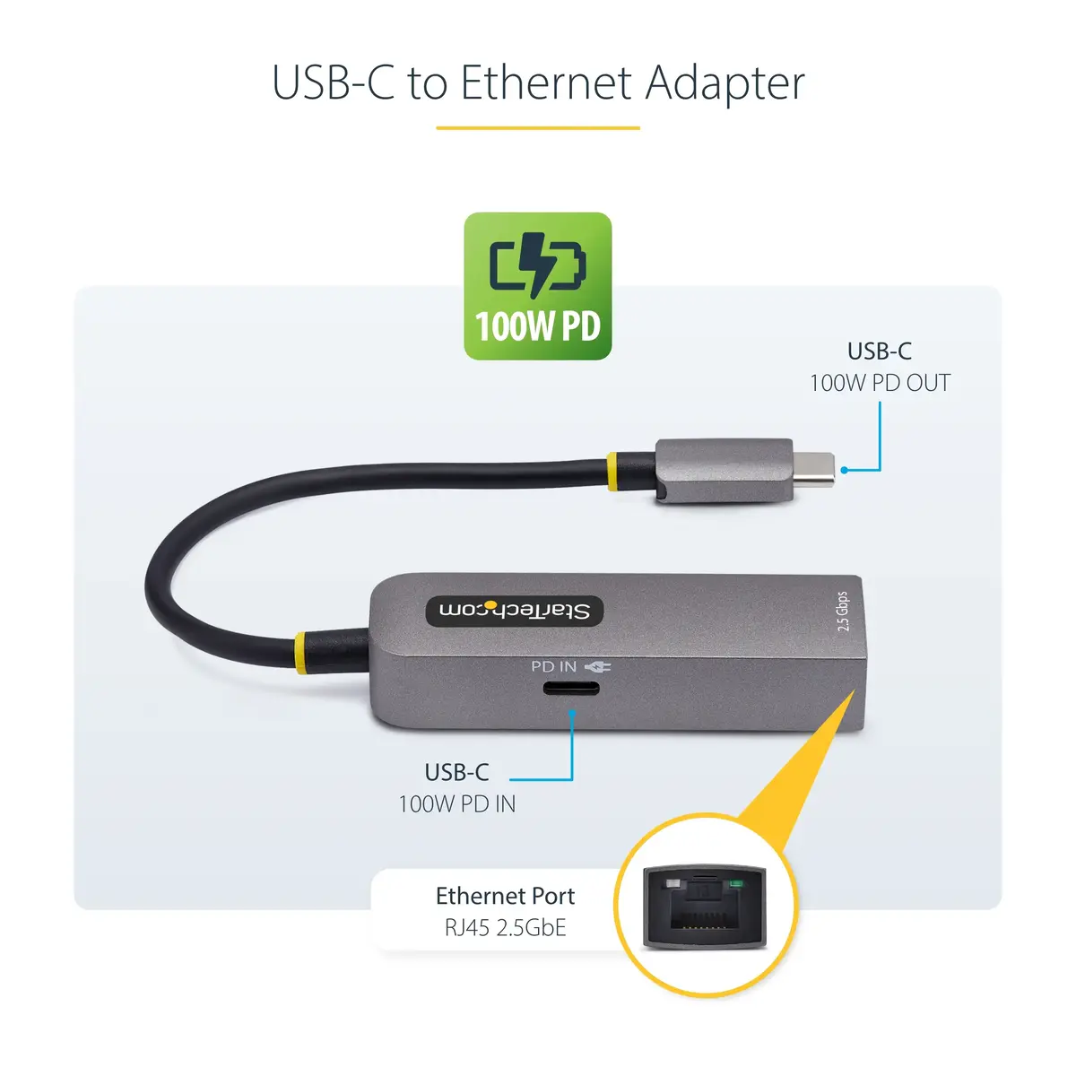 StarTech.com 2.5GbE USB-C to Ethernet Adapter 2GPD3-USB-C-ETHERNET Photo 6