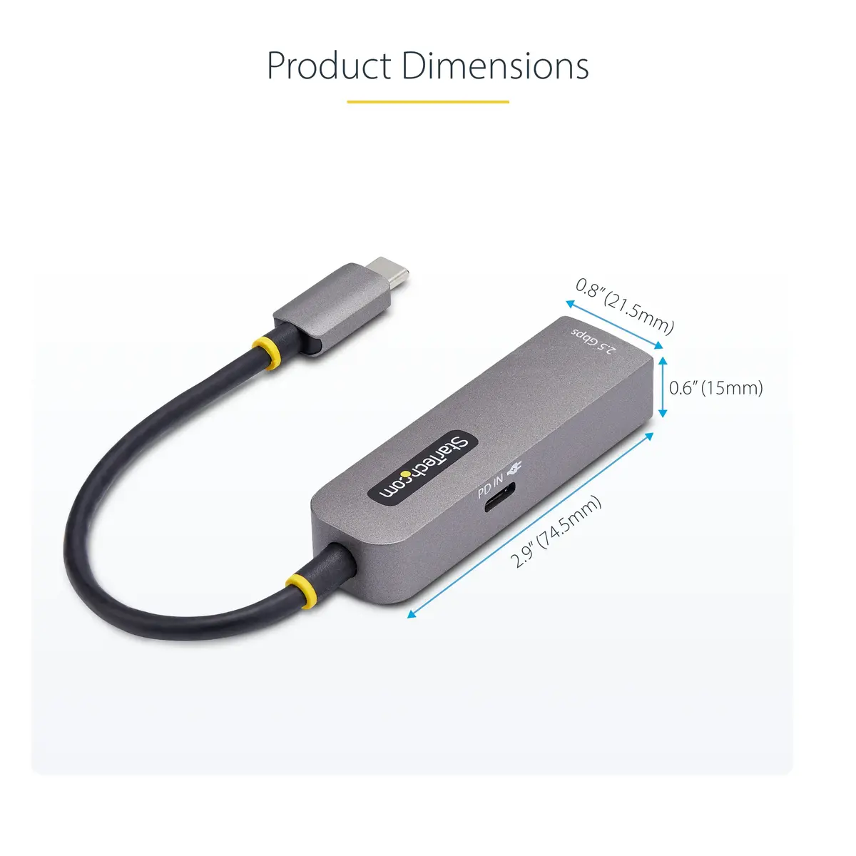 StarTech.com 2.5GbE USB-C to Ethernet Adapter 2GPD3-USB-C-ETHERNET Photo 9