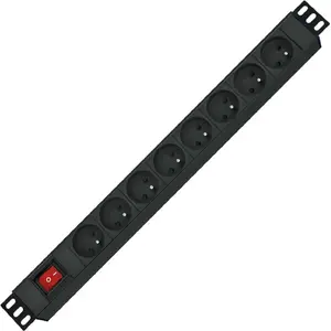 Power strip Secomp 8-socket with switch, 1.8 m cord