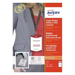 Держатель для бейджа Avery 4834 Прозрачный A6 105x148мм
