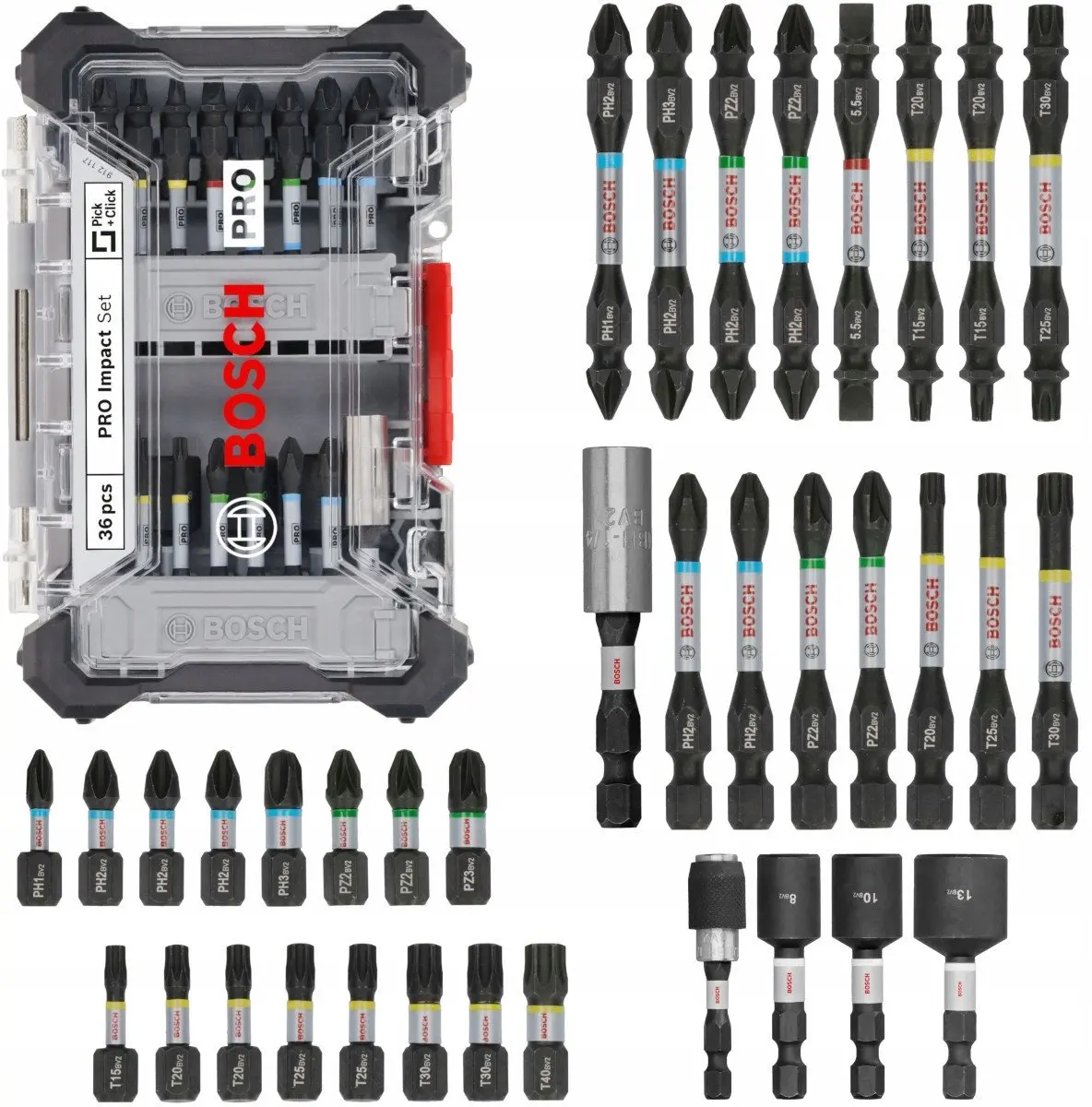 Sitiena uzgaļu komplekts Bosch PRO 36