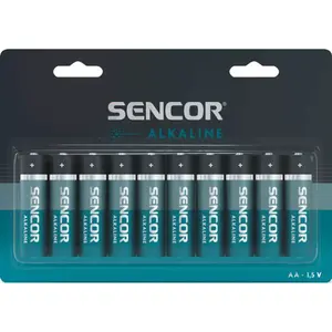 Alkaline battery SENCOR AA (LR6) 1.5V — pack of 10, single-use