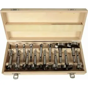 Wood drill bits Silver 10470 set 16 pcs, sizes 6–54 mm