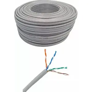 Сетевой кабель NETRACK Cat5e UTP CCA, серый, 100 м