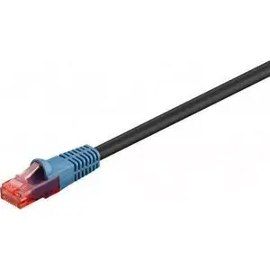 Networking cable GOOBAY Cat6 U/UTP Black 60 m with RJ-45 gold-plated contacts