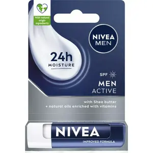 Lip balm Nivea Men Shea Butter SPF 15 Active 4.8 g — Nivea Men pomadka ochronna