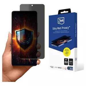 Tempered Screen Protector 3MK for POCO X7 Pro — Silky Matt Privacy (anti-glare, privacy filter)