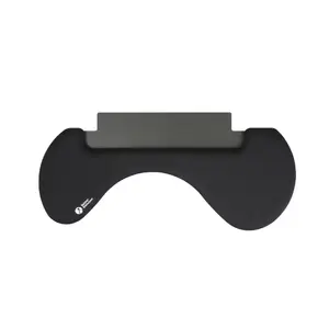 Underarm support BakkerElkhuizen ErgoSlider Plus Asymmetrical, clamp attachment, 310×665×80 mm, black/dark grey/yellow